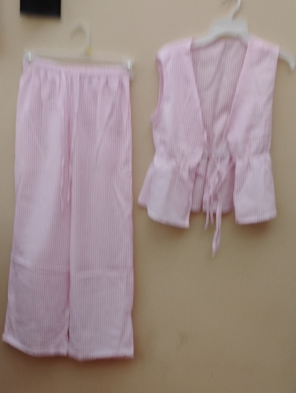 Women's Pink Striped Two-Piece Sleep Set